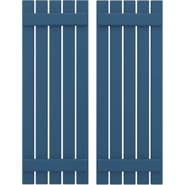 Ekena Millwork Americraft 5-Board, 2 Batten Exterior Real Wood Spaced Board-n-Batten Shutters, ARW101SB519X48HBH, PR ARW101SB519X48HBH - main
